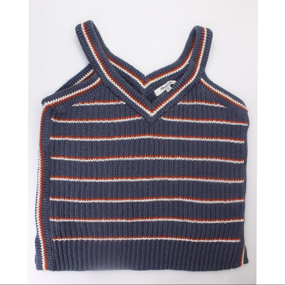 Madewell Stockton Sweater Tank in Stripe XS NWOT - Picture 4 of 9